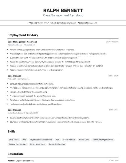 Resume example 2