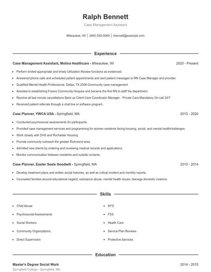 Resume example 1