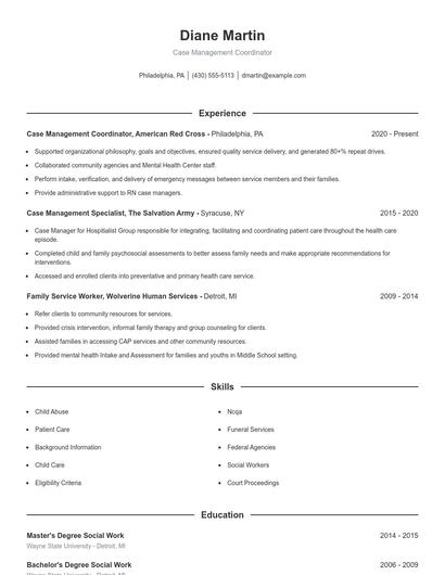 Resume example 1