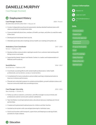 Resume example 5