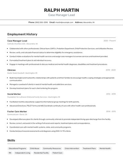 Resume example 2