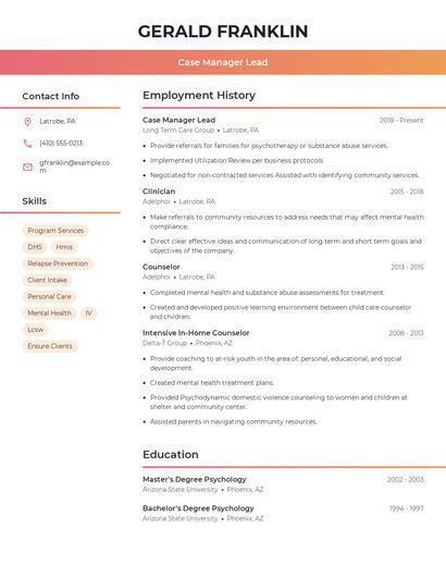 Resume example 3
