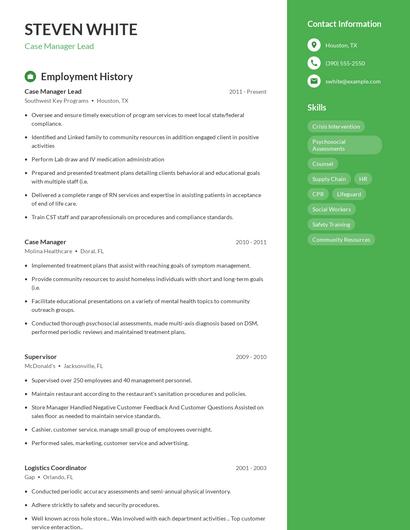 Resume example 4