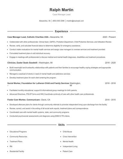 Resume example 1