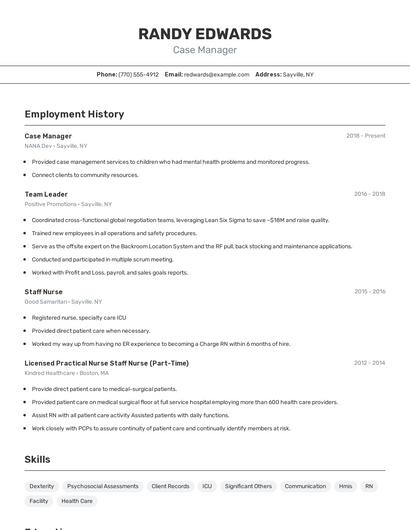 Resume example 2