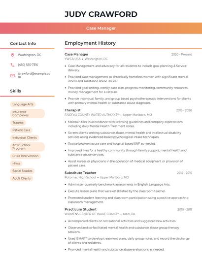 Resume example 3