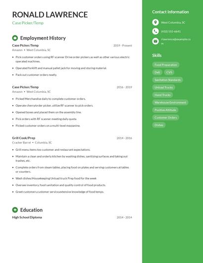 Resume example 5