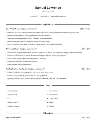 Resume example 1