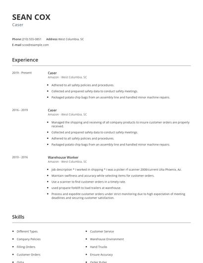 Caser Resume