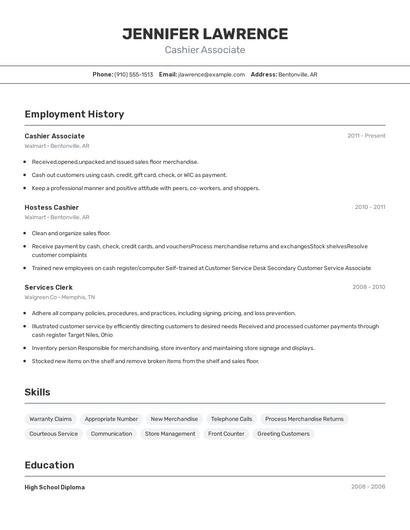 Resume example 2