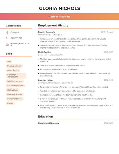 Resume example 3