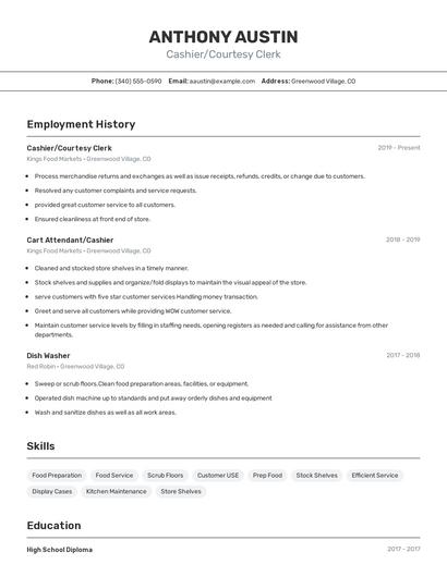 Resume example 2