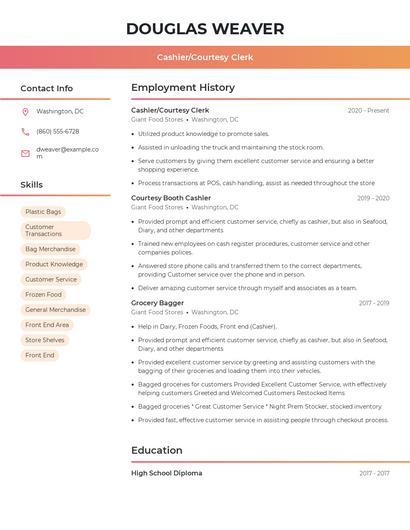Resume example 3