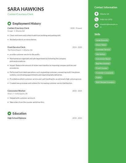 Resume example 4