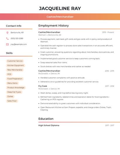 Resume example 3