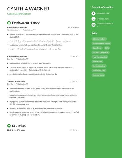 Resume example 5