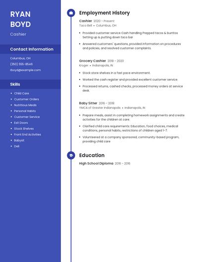 Cashier Resume