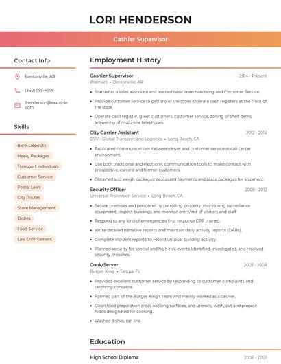 Resume example 3