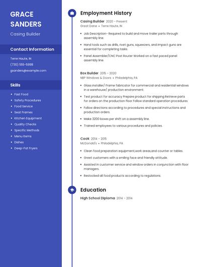 Casing Builder Resume