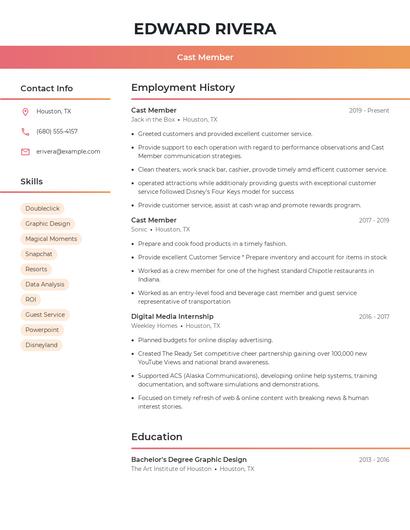Resume example 3