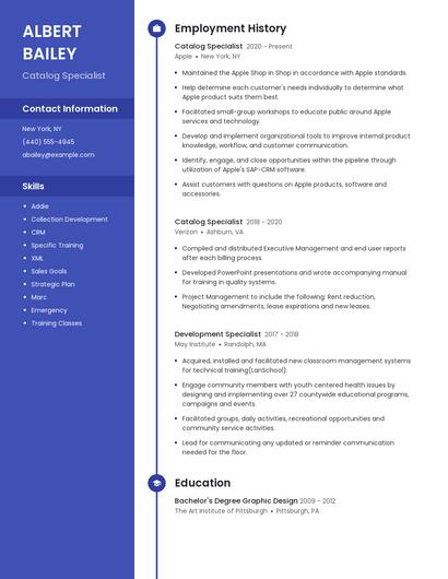 Catalog Specialist Resume