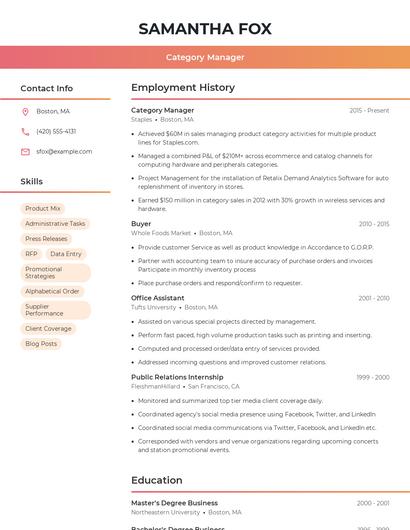Resume example 3