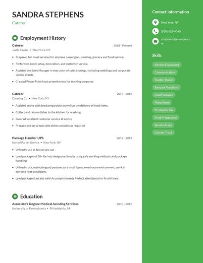 Resume example 5
