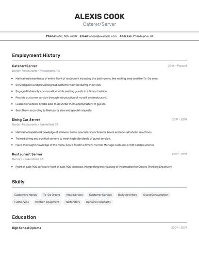 Resume example 2