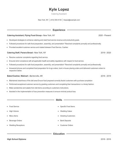 Resume example 1
