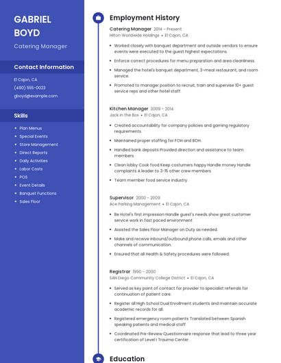 Resume example 5