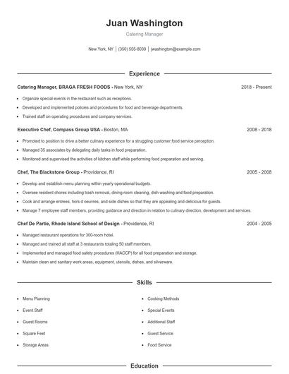 Resume example 1