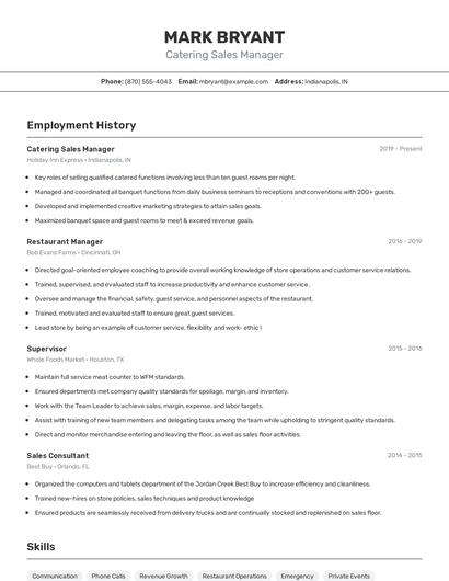 Resume example 2