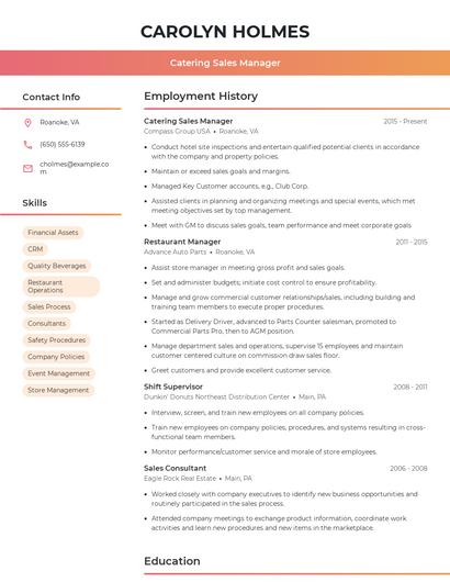 Resume example 3