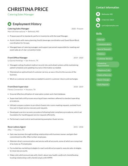 Resume example 5