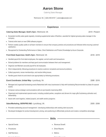 Resume example 1