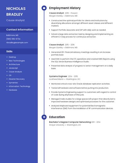 Cause Analyst Resume