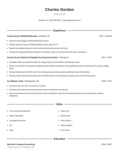 Resume example 1