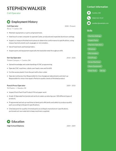 Resume example 4