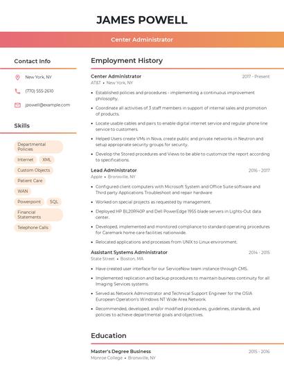 Resume example 3