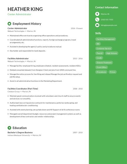 Resume example 4