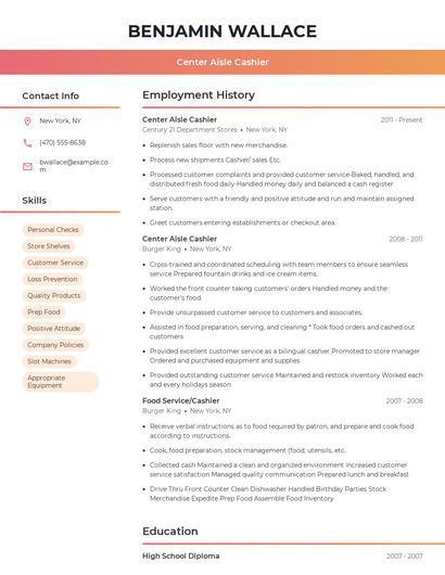 Resume example 3