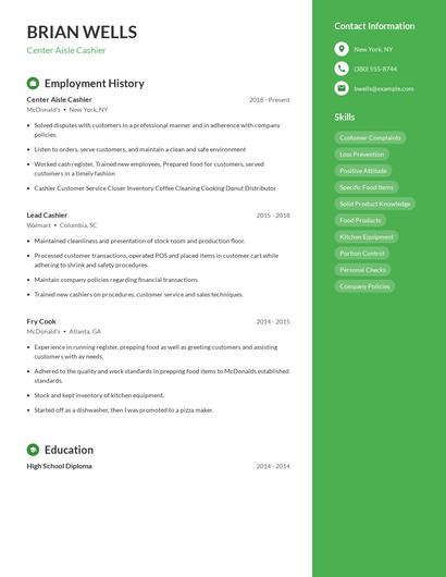 Resume example 5