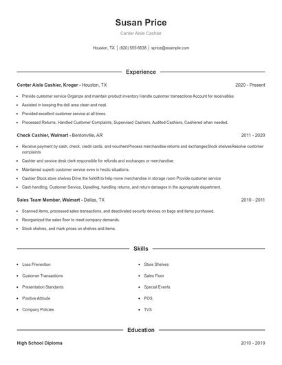 Resume example 1
