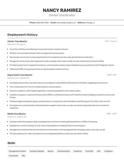 Resume example 2