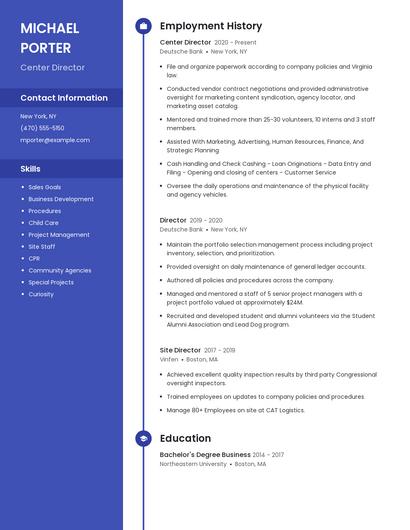 Resume example 4