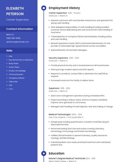 Resume example 4