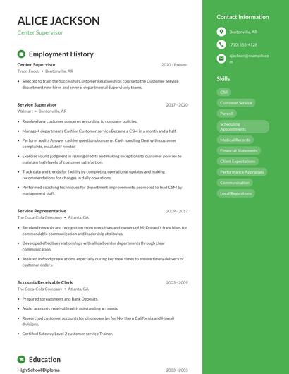 Resume example 5