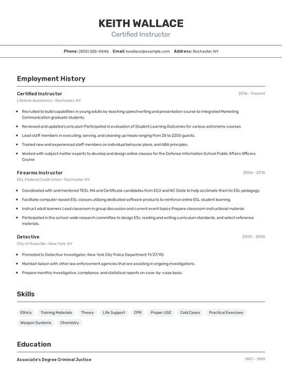 Resume example 2