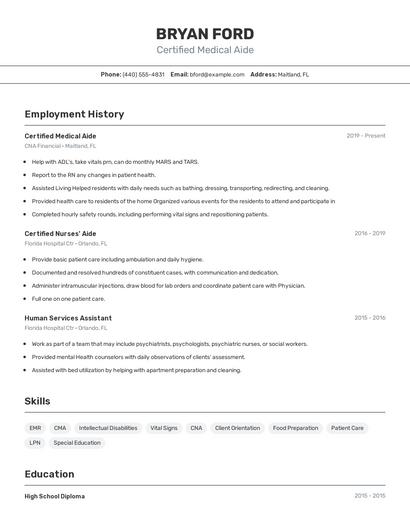 Resume example 2