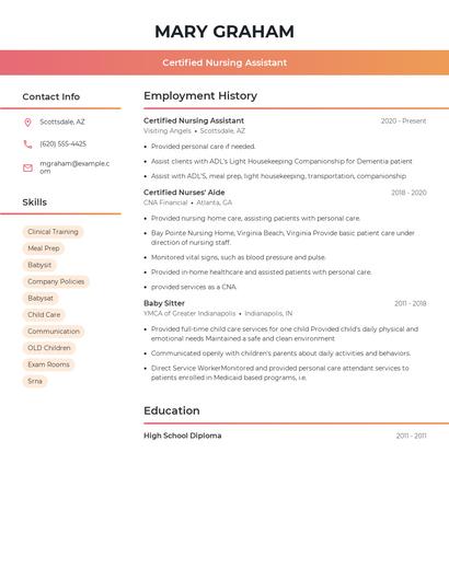 Resume example 3